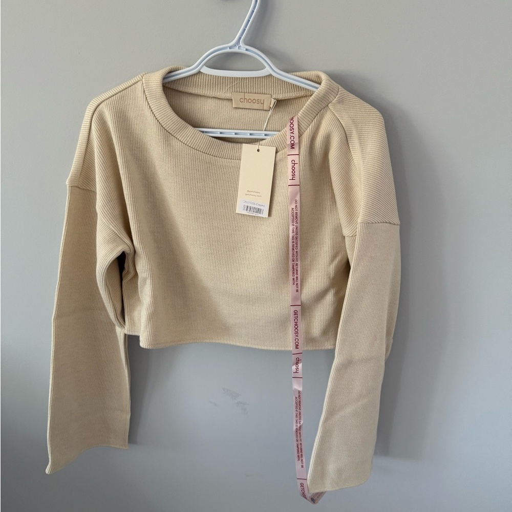 Choosy Cream Crop Top